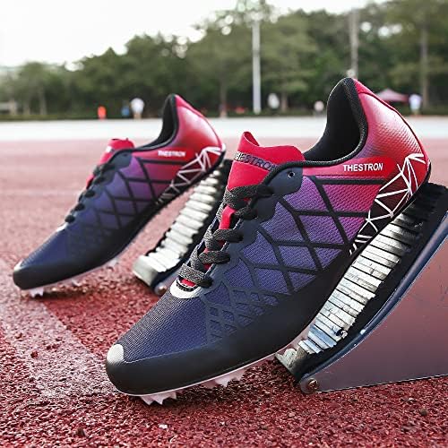 THESTRON Profesyonel Sivri Atletizm Ayakkabı Erkekler Kadınlar Çocuklar için Nefes Yarış Atlama Sprint koşu ayakkabıları