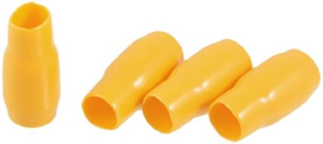 Aexıt 50 Adet Elektrik Test Esnek PVC İzolatör Su Geçirmez Timsah Klip Gerilim Test Cihazları Kapakları Sarı