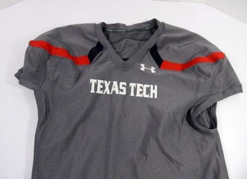 2013 Texas Tech Red Raiders Boş Oyun Gri Forma 52 DP47925 Yayınladı - Kolej Oyunu Kullanıldı