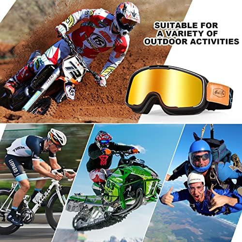 BOLLFO motosiklet gözlüğü Off Road Kir Bisiklet ATV Motokros güvenlik gözlükleri Erkekler Kadınlar için Sürme Yarış