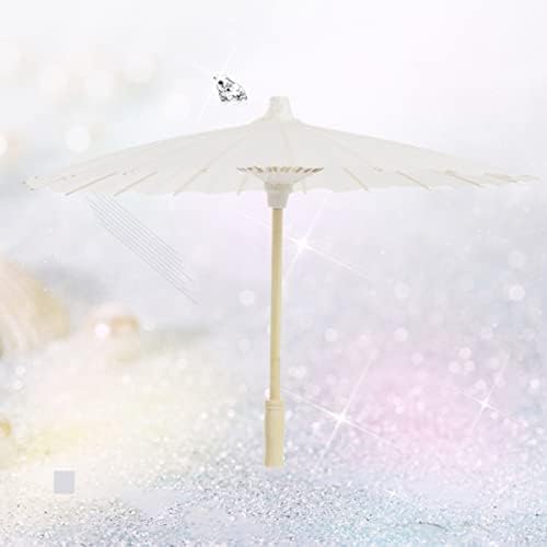 jojofuny Beyaz plaj şemsiyesi, kağıt şemsiye süslemeleri için kağıt şemsiye mini şemsiye süslemeleri için plaj şemsiyesi