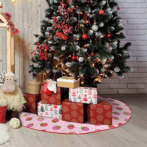 Sevimli Pembe Çilek Noel Ağacı Etek Vintage Noel Süsler Noel Süslemeleri Tatil için Yeni Yıl Partisi