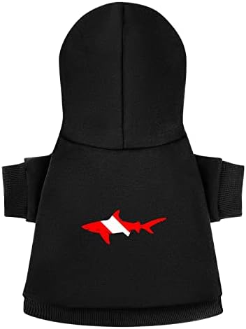 Köpekbalığı Dalgıç Tüplü Köpek Hoodies Sevimli Kapüşonlu Sweatshirt Pet Takım Elbise Ceket Şapka ile