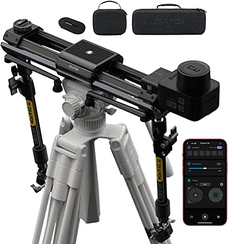 Zeapon Micro3 E500 Motorlu Çift Mesafe Kamera Kaymak, Seyahat Mesafesi 23.3 İnç, Hellaflush Tasarım 4 KG-12 KG Süper