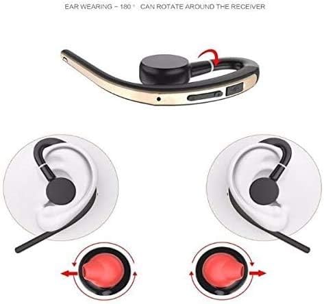 QIYUDS Bluetooth Kulaklık V4. 0 Çift Mikrofon Gürültü İptal Bluetooth Kulaklık Konuşan Uyumlu Cep Telefonları için