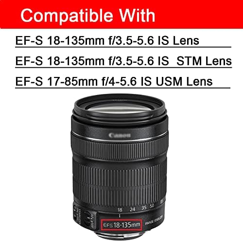 FANZR EW - 73B Lens Hood & 67mm Lens Kapağı ile Uyumlu Canon EF-S 17-85mm f/4-5.6 ıs USM Lens, EF-S 18-135mm f / 3.5-5.6