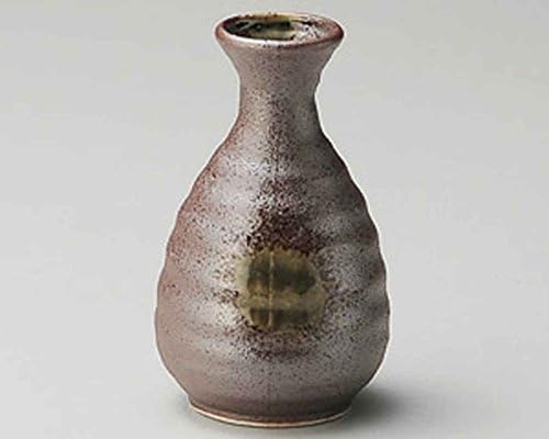 Japonya'da yapılan Sabi-kessho 2,9 inç Sake sürahi Kahverengi porselen