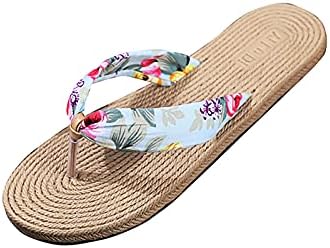 beıousalıe Seyahat Terlik Kadınlar için Rahat Kayma Bayan Flip Flop Vintage Artı Boyutu Yaz Katır Ayakkabı
