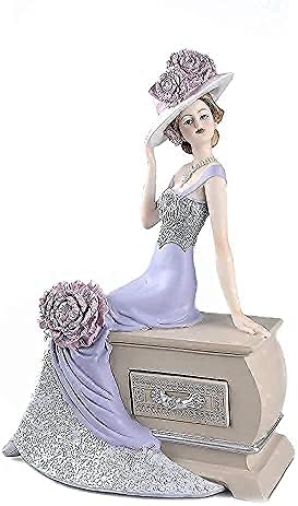 Rahat Saat Glamour Elegance Viktorya Tarzı Bayan Koleksiyonu, 2'li Paket, Koleksiyon Heykelcik, 13 inç Yükseklik,