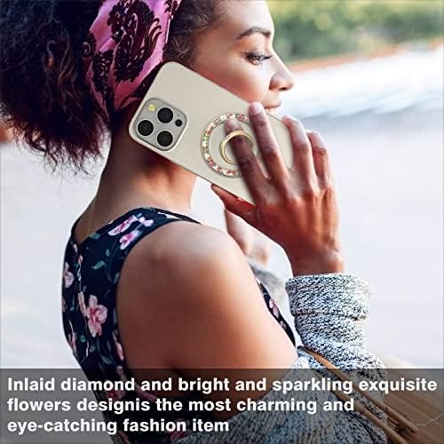Çiçekler Manyetik Telefon Halka Tutucu MagSafe için, Doflyesky Manyetik telefon tutamağı, telefon standı ve Telefon