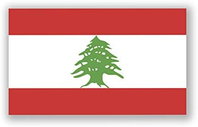 2-Pack Lübnan Bayrağı çıkartma / 5 İnç x 3 İnç / Premium Kalite Vinil / PD465