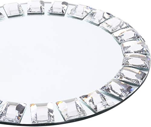 Koyal Toptan Ayna Şarj Plakaları, 4'lü Toplu Set, Gümüş Aynalı Cam Şarj Plakaları Yer Ayarları