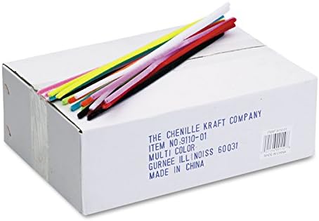 Şönil Kraft: Sınıf Paketi Jumbo Sapları, 12 x 6mm, Çeşitli Renkler, Kutu başına 1000 -: - 2 Paket olarak Satılır -