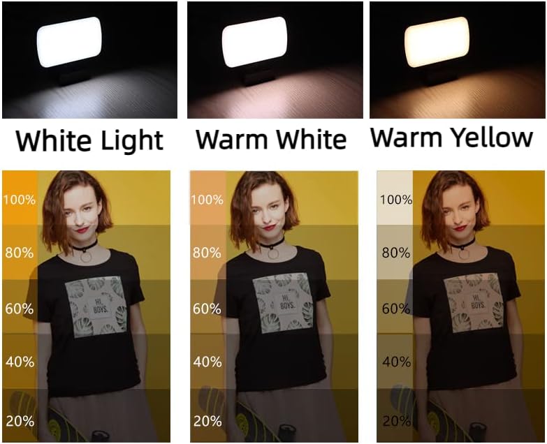 Makyaj için Ofis için 3 ışık modlu Video selfi ışığı Canlı Akış için Ön ve Arka Klipsli Selfi ışığı İş için Makyaj