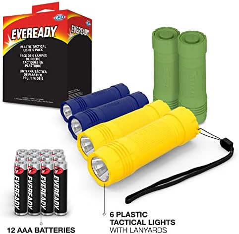 Eveready LED El Feneri Çoklu Paket, Parlak ve Dayanıklı, Süper Uzun Pil Ömrü, Acil Durumlar için Kullanın, Kamp, Dış