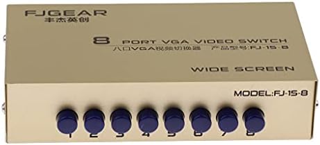Konnektörler 8 Port VGA Anahtarı Video Manuel Switcher Kutusu 8x1 Seçici 8 ADET 1 Out