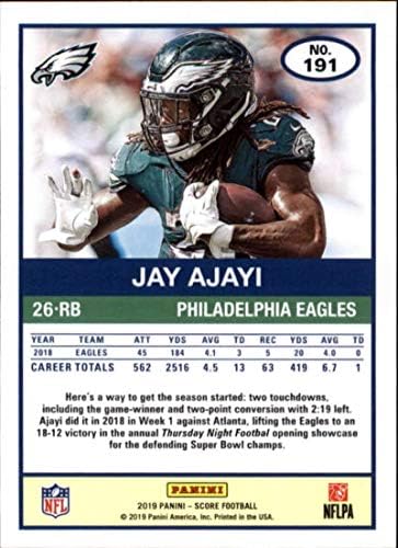 2019 Puan Puan Kartı 191 Jay Ajayi Philadelphia Eagles NFL Futbol Ticaret Kartı