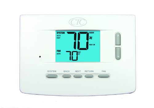 Supco 71100N duvar termostatı, 1 ısı/1 soğuk programlanamaz, 3 inç kare ekran