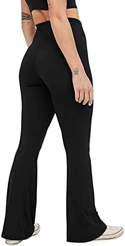 Anıywn Yoga Pantolon Kadınlar ıçin Geniş Bacak Yüksek Belli Ince Rahat egzersiz pantolonları Streç Bootleg Alevlendi