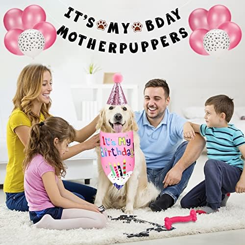 Köpek Doğum Günü Parti Malzemeleri Köpek Doğum Günü Süslemeleri Sağlar Pawty Balonlar Afiş Köpek Doğum Günü Bandana