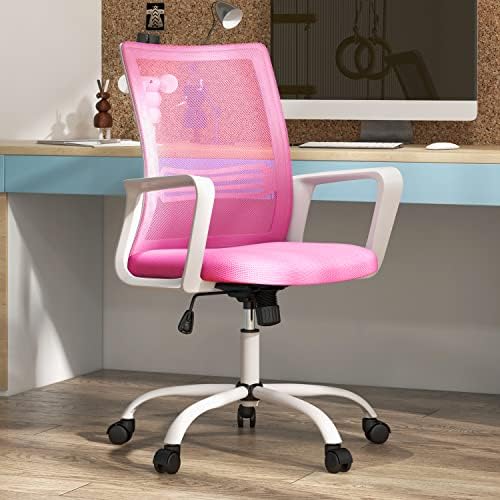 Ofis koltuğu, Ergonomik Masa ağ sırtlıklı sandalye ofis koltuğu Orta Sırt Döner bilgisayar sandalyesi Yüksekliği Ayarlanabilir