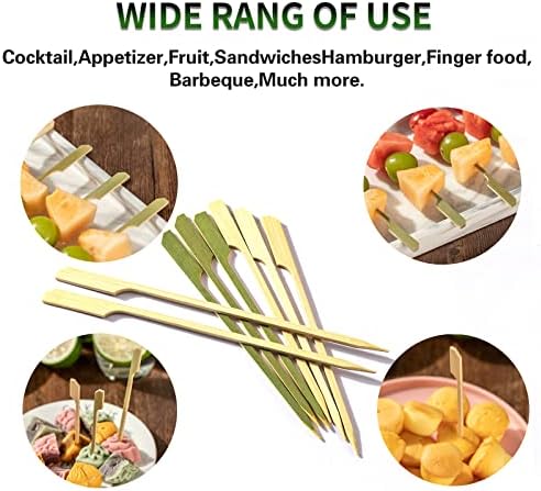 3.5 inç Bambu Kokteyl seçtikleri Gıda meze kürdan-kokteyl kürdan ( 110 Paket)-Bambu yiyecek kürdanları-Barbekü, mutfak,ızgara,barbekü