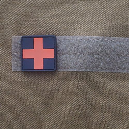 İlk yardım Doktoru moral Kullanımı Çapraz Hastane Askeri 2x2cm-3D Kauçuk Yama