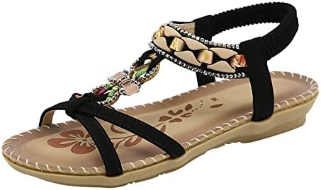 Gufesf Geniş Sandalet Kadınlar için, Kadın Rahat Kapalı Ayak Sandalet Yaz Hollow Out Vintage Kama Sandalet Ayakkabı