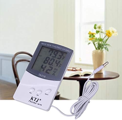 XJJZS Kapalı ve Açık Termometreler Ev Elektronik Termometreler ve Higrometreler Problu Geniş Ekranlı Sıcaklık ve Nem