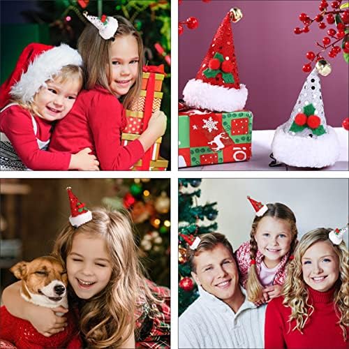 PRETYZOOM 24 pcs Renk Çocuklar Yaratıcı Tokalar ile Tatil Güzel Rastgele Klipler Noel Parti Saç Dekorları Dekoratif