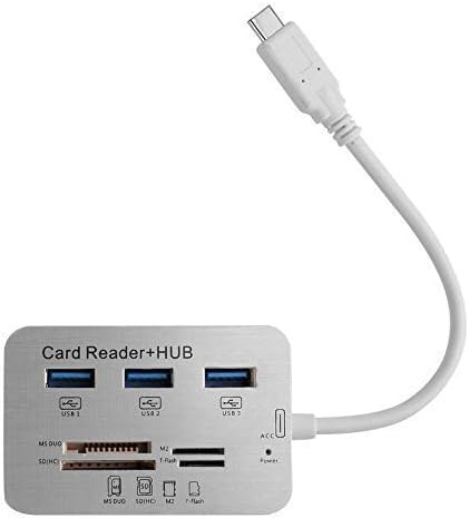 USB C Hub 7 in 1 Tip C Adaptörü SD Hafıza Kartı Okuyucu 3 USB Bağlantı Noktası Hub