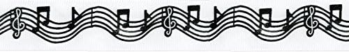 Müzik Zanaat Şeridinin Işın Notaları, 7/8 inç x 9 Fit, Siyah (Üretici tarafından Üretilmiyor)