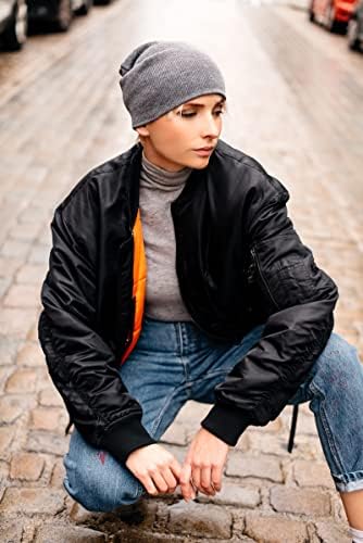 Comhats Unisex Kış Bere Şapka Kadınlar için Sıcak Örgü Kafatası Kap Kelepçeli Hımbıl Yumuşak Kayak