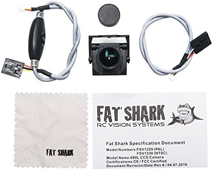 Fatshark Yüksek Çözünürlüklü NTSC 600TVL CCD OSD Kamera V2 w / Geniş Açı Yağ Köpekbalığı FSV1230