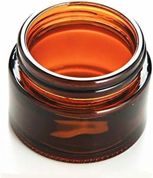 UPSTORE 4 adet 1 oz 30 ml Boş Amber Cam Düz Taraflı Kavanoz Kozmetik Kapları Kavanozlar Plastik Siyah Kapak