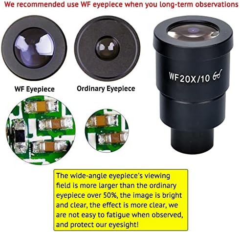 Mikroskop Aksesuarları Kiti Yetişkinler için WF20X Biyolojik Stereo Mikroskop Mercek Ölçekli Veya Ölçeksiz Laboratuar