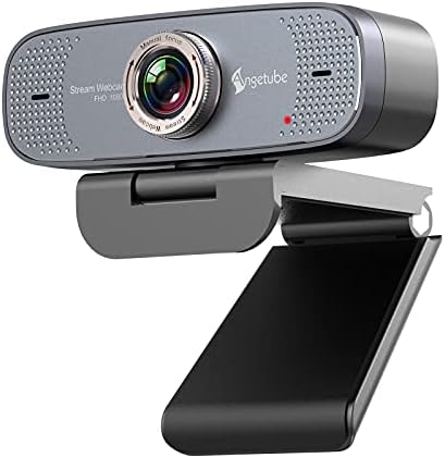 Bilgisayar için Angetube 1080P Web Kamerası Mikrofonlu HD Web Kamerası-90 Derece Geniş Açılı USB PC Kamera, Yakınlaştırma