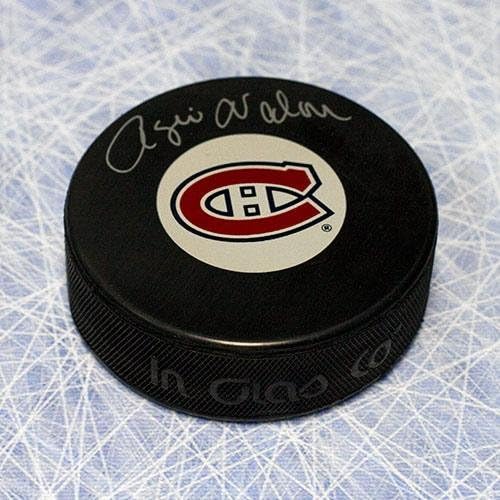 Rogie Vachon Montreal Canadiens İmzalı Hokey Diski - İmzalı NHL Diskleri
