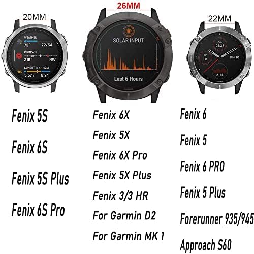 GHFHSG 20 22 26mm Paslanmaz Çelik Metal Kayış Garmin Fenix 5S 5 5X Artı 6X 6 6SPro 3HR Hızlı Bırakma akıllı saat Bileklik