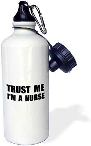3 Damla Güven bana Im Hemşirelik Tıbbi Tıp Mizah Komik İş Hediye Spor Su Şişesi, 21 oz, Çok Renkli