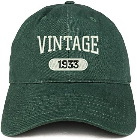 Trendy Giyim Mağazası Vintage 1933 İşlemeli 90. Doğum Günü Rahat Oturan Pamuklu şapka
