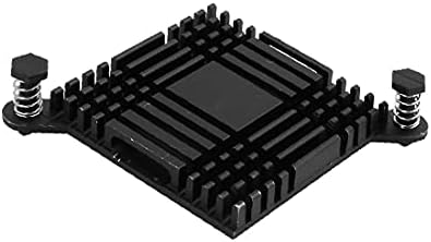 X-DREE 38mm x 38mm x 6mm siyah alüminyum soğutucu ısı diffüz soğutma Fin(38mm x 38mm x 6mm Negro Aluminio Disipador