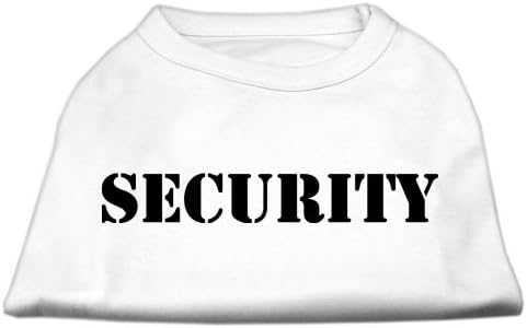 Güvenlik Serigrafi Gömlekler Beyaz w/ siyah metin Lg (14)