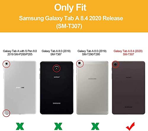 Merocab Kılıf Samsung Galaxy Tab için Bir 8.4 2020 Bültenleri Tablet (Model SM-T307), Tab A 8.4 Tablet Çocuk Geçirmez