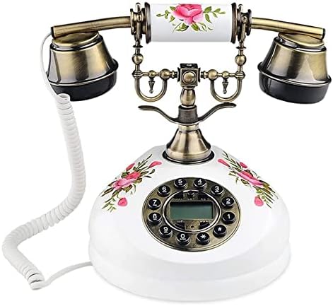 Sabit Telefon Antika Telefon, Sabit Dijital Vintage Telefon Retro Sabit Telefon Kablolu Asılı Kulaklık Otel Dekor