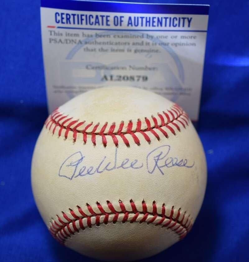 Pee Wee Reese PSA DNA Coa İmzası Ulusal Lig ONL İmzalı Beyzbol 2 İmzalı Beyzbol Topları
