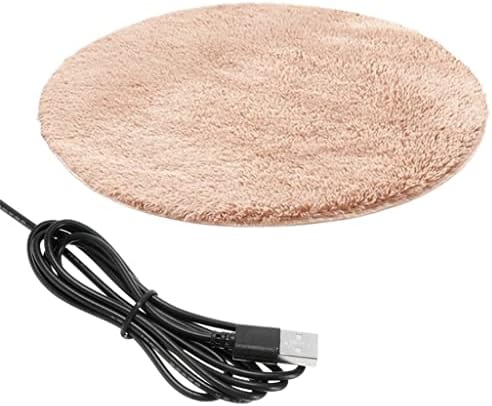 TWDYC USB Pet elektrikli battaniye peluş ped battaniye elektrikli ısıtmalı ped yatak (Renk: Bej)