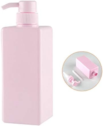 Cabilock 650ml pompa şişesi Kare Doldurulabilir El sabunu dispenseri Şampuan Vücut Yıkama Yüz Yıkama Şişesi Pembe