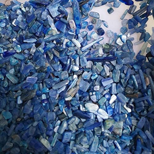 100g Doğal Kristal Ham Taş Mavi Kiyanit Mineraller Ham Siyanit Kaba Safir Kristal Yeşim Kuvars (Mavi 4)