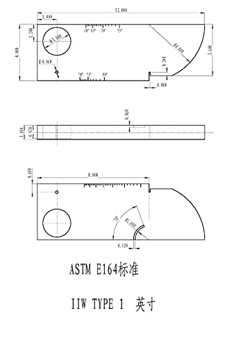 ASTM E164'e Göre Ultrasonik Kusur Dedektörü için NDT IIW-Tip 1 Kalibrasyon Bloğu 1018 Çelik Test Bloğu